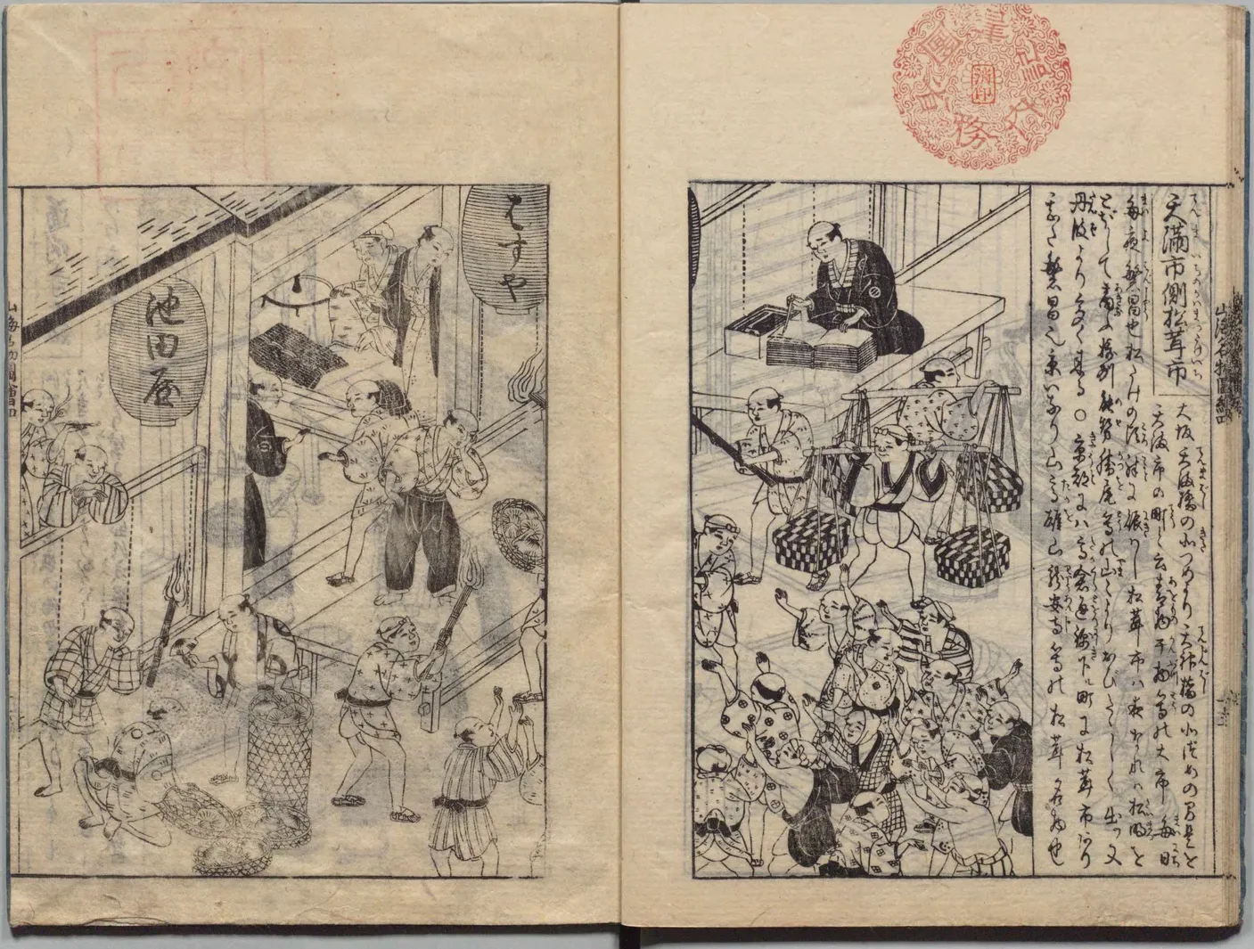 天満松茸市の図