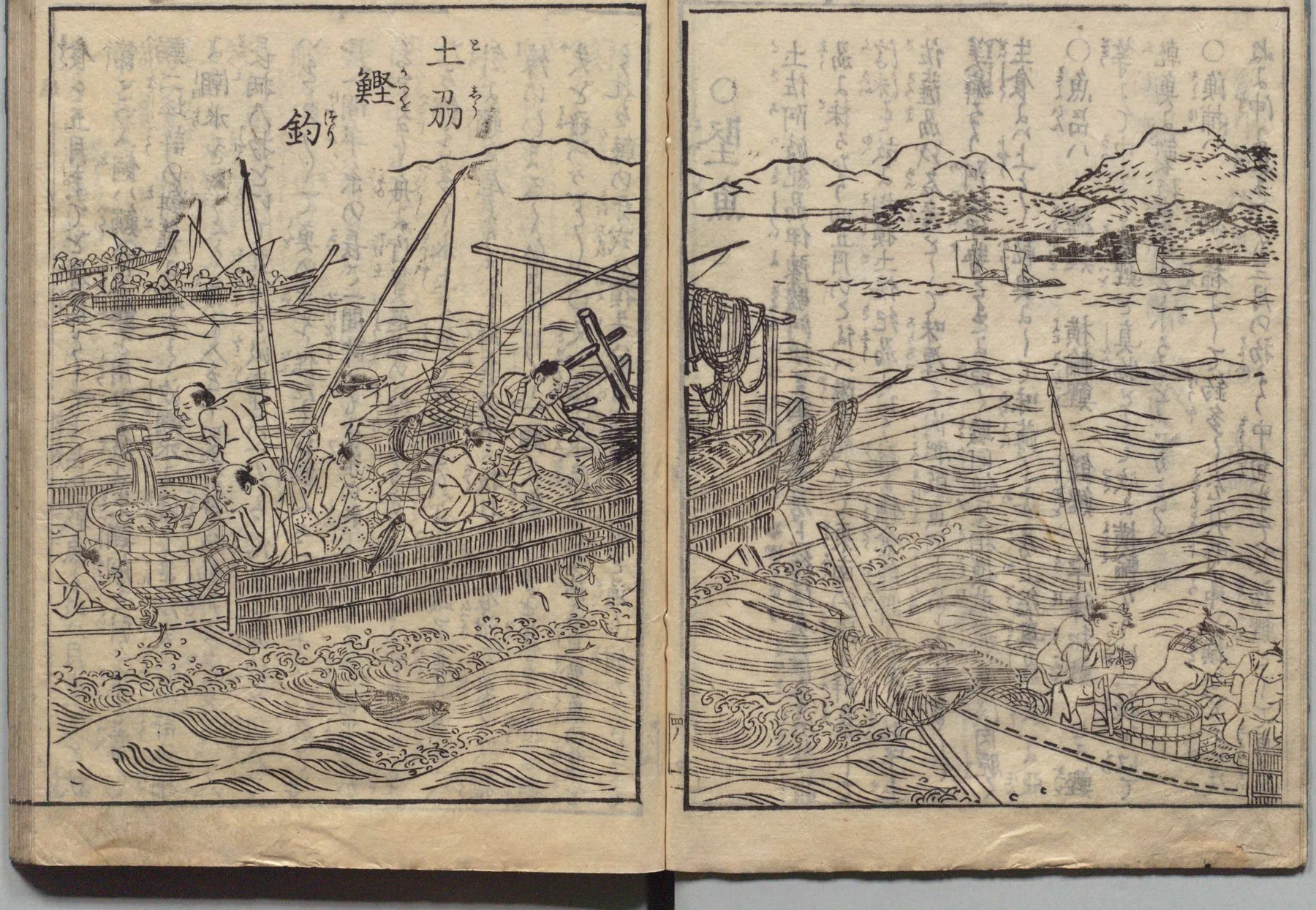 鰹釣りと舟迎えの図